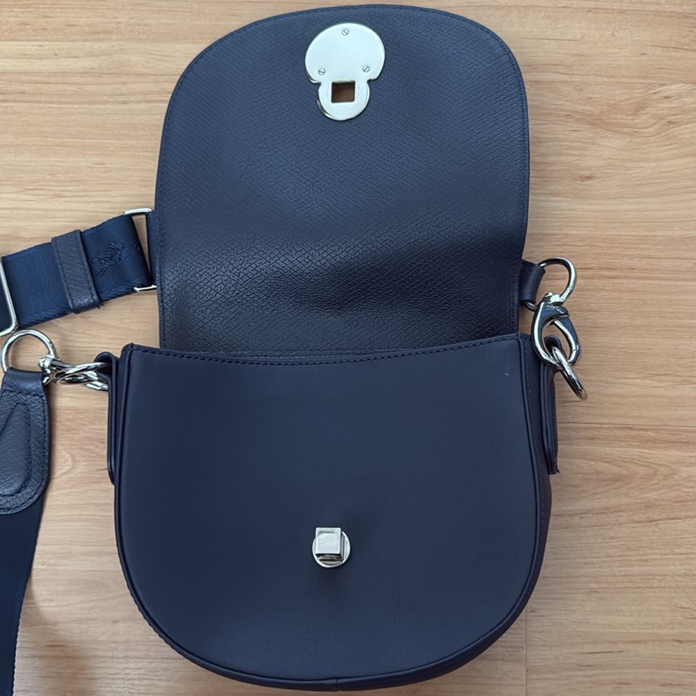 Blue longchamp leather small saddle cavalcade crossbody bag- preloved - Picture 3 of 7